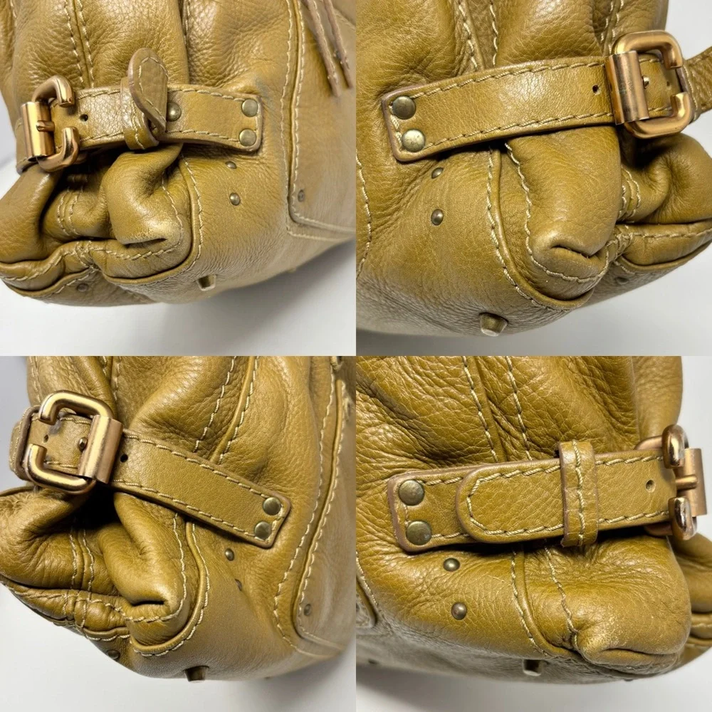 Chloé Paddington Hobo Tan Grained Leather Padlock Shoulder Bag Vintage Y2K